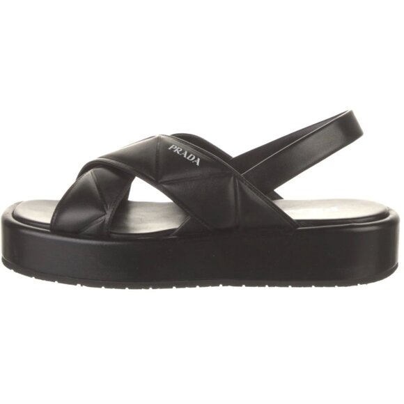 Prada Leather Slingback Sandals - Picture 2 of 11